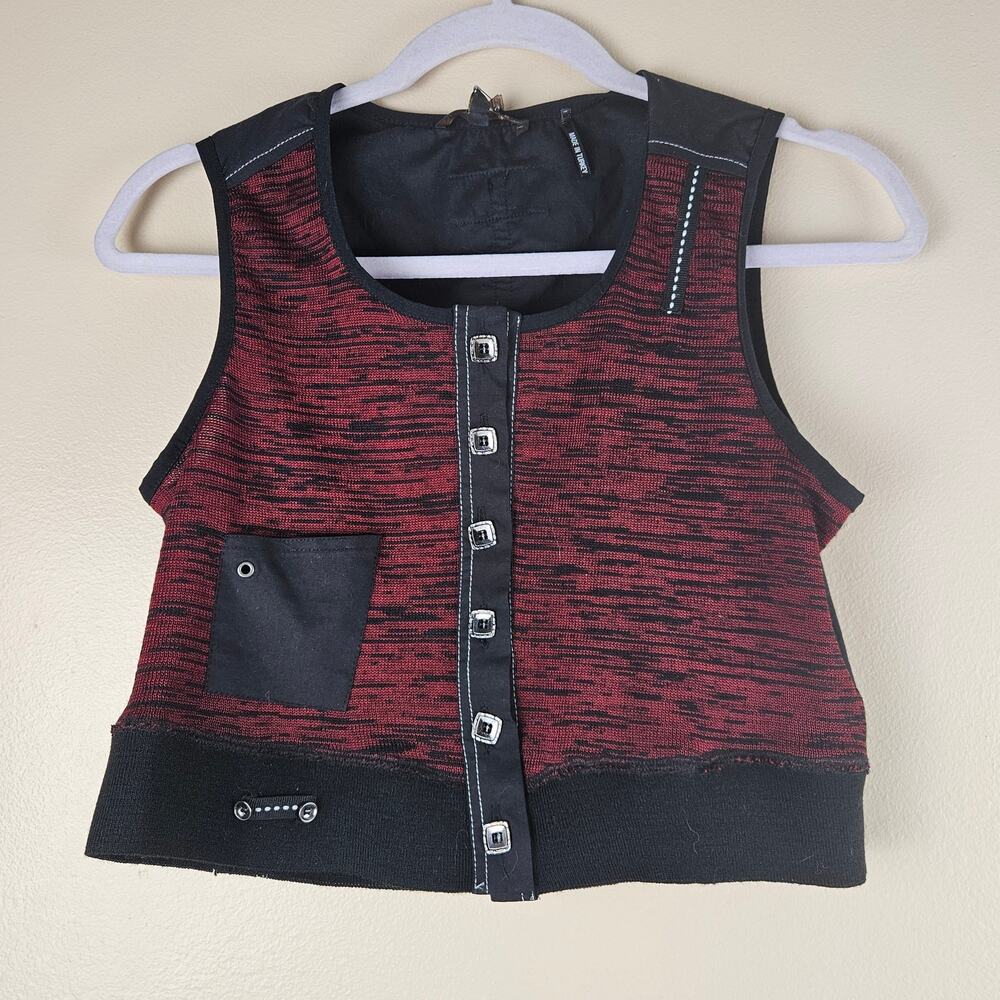 Red and Black Tank Top Jane And John Size Small